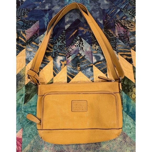 Fossil Crossbody Purse Bag Shoulder Tote Leather Hide Adjustable Strap Zipper - Picture 1 of 16